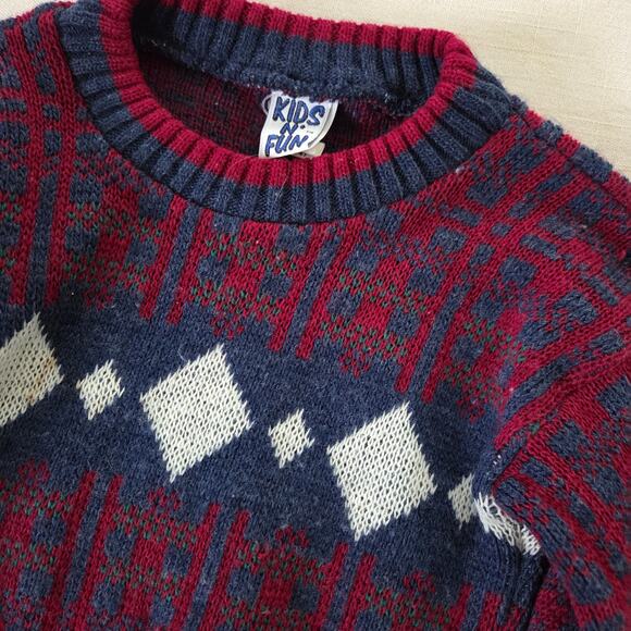 Vintage Knit Pattern Sweater 3t - Picture 4 of 6